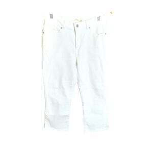Levi's Womens White Classic 5 Pocket Zip Fly Capri Jeans Size 29